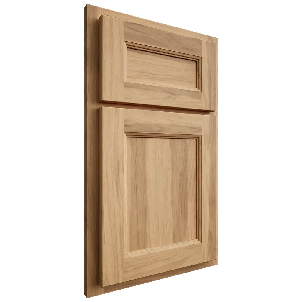 Shiloh Cabinetry Partial Overlay Ward Hickory Plain Cut Natural Door