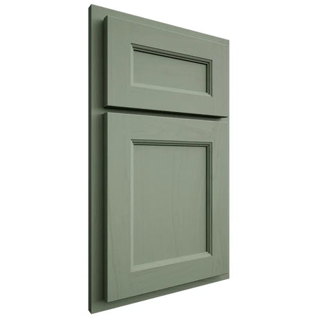 Shiloh Cabinetry Partial Overlay Ward Poplar Plain Cut Moss Door