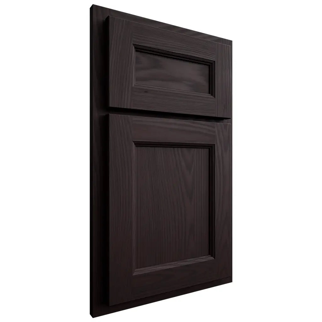 Shiloh Cabinetry Partial Overlay Ward Red Oak Plain Cut Espresso Door