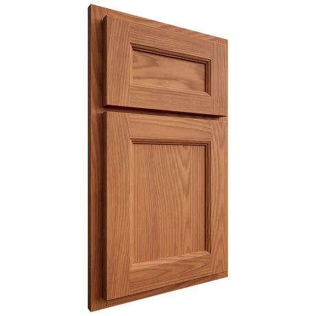 Shiloh Cabinetry Partial Overlay Ward Red Oak Plain Cut Harvest Door
