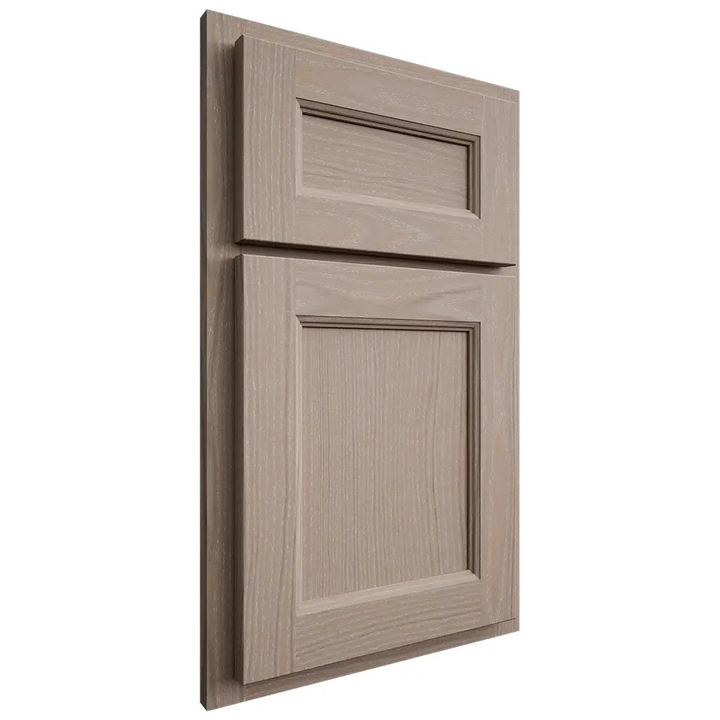 Shiloh Cabinetry Partial Overlay Ward White Oak Plain Cut Whitewash Door
