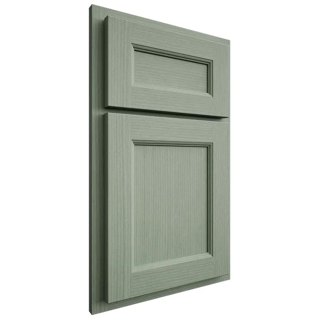 Shiloh Cabinetry Partial Overlay Ward White Oak Rift Cut Moss Door