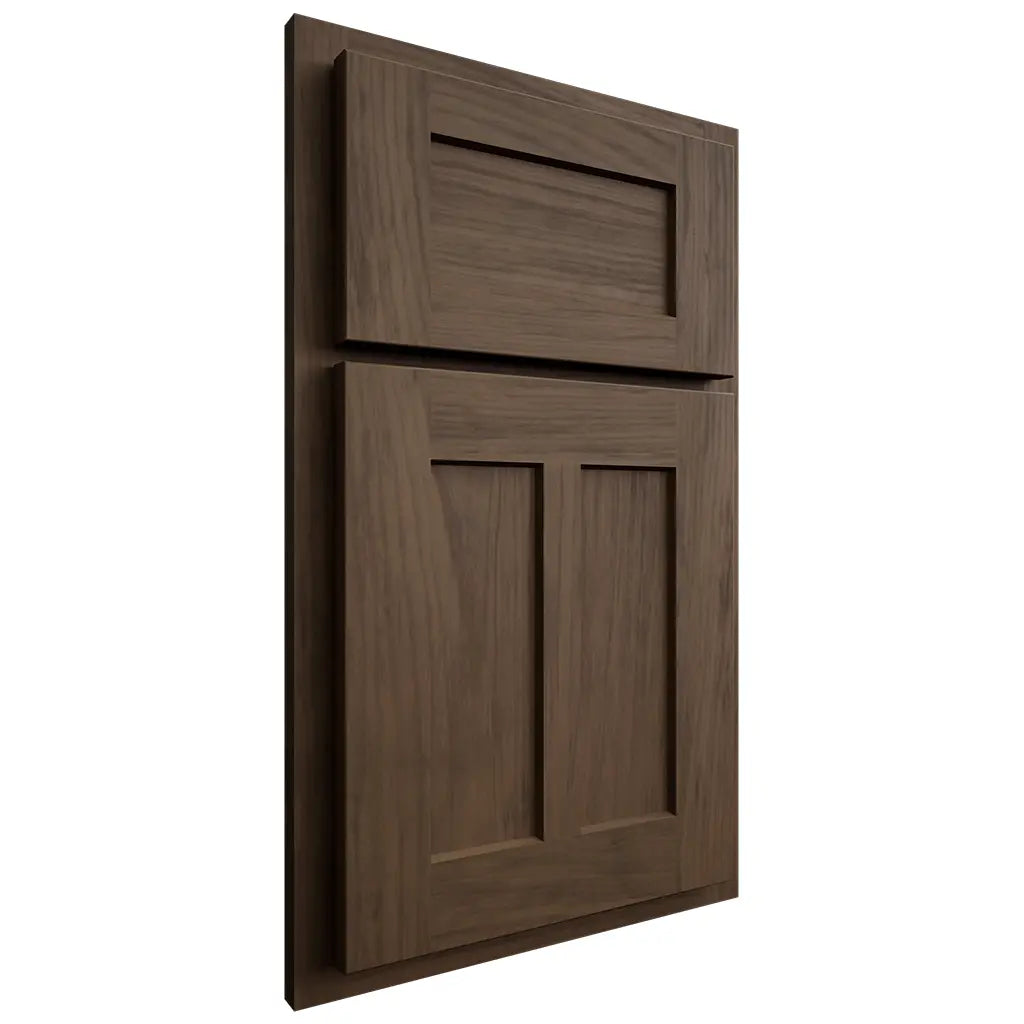 Shiloh Cabinetry Partial Overlay Wilmington Alder Plain Cut Caviar Door