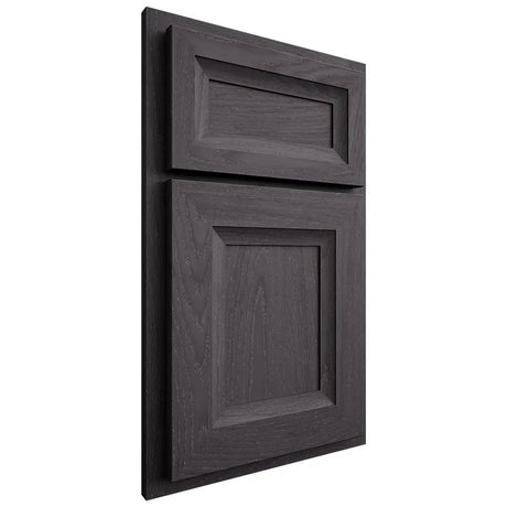 Shiloh Cabinetry Partial Overlay Windsor Red Oak Plain Cut Harbor Door
