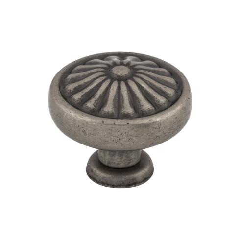 Flower Knob ( Zinc Alloy | Pewter Antique - Normandy Collection ) | Manufactured Globally