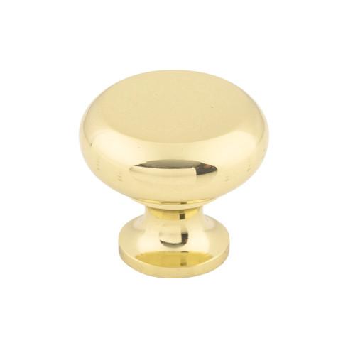 Flat Faced Knob ( Zinc Alloy | Polished Brass - Somerset II Collection ) | Manufactured Globally