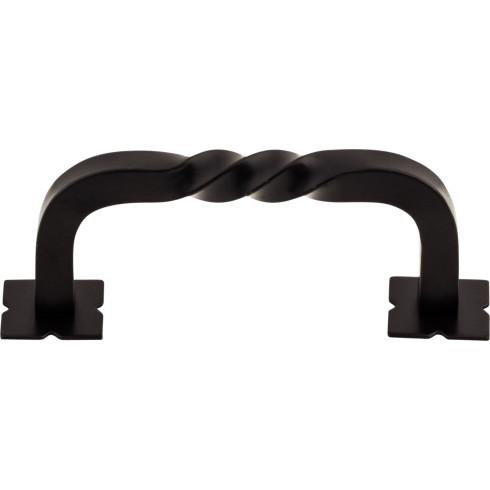Twist D-Pull w/Backplates ( Steel | Patina Black - Normandy Collection ) | Manufactured Globally