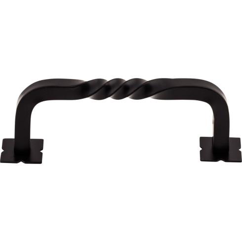 Twist D-Pull w/Backplates ( Steel | Patina Black - Normandy Collection ) | Manufactured Globally