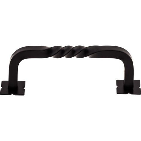 Twist D-Pull w/Backplates ( Steel | Patina Black - Normandy Collection ) | Manufactured Globally