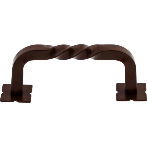 Square Twist D-Pull w/Backplates ( Steel | Oil Rubbed Bronze - Normandy Collection ) | Manufactured Globally