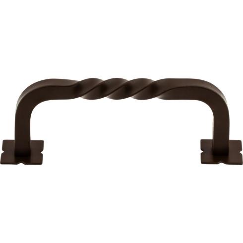 Square Twist D-Pull w/Backplates ( Steel | Oil Rubbed Bronze - Normandy Collection ) | Manufactured Globally