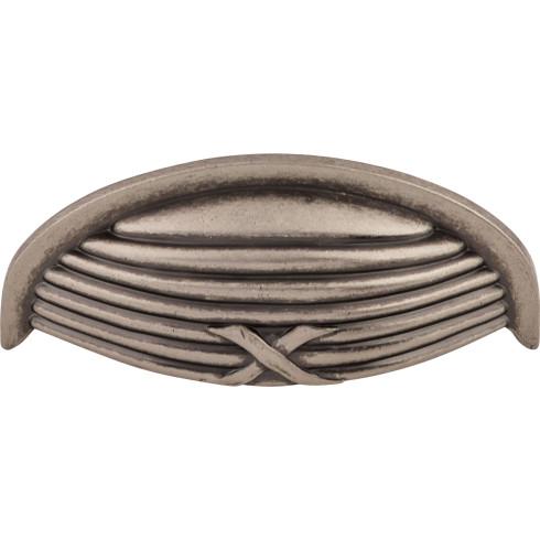 Ribbon & Reed Cup Pull ( Zinc Alloy | Pewter Antique - Edwardian Collection ) | Manufactured Globally