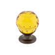 Amber Crystal Knob ( Brass | Oil Rubbed Bronze - Crystal Collection ) | Manufactured Globally