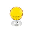 Amber Crystal Knob ( Brass | Polished Chrome - Crystal Collection ) | Manufactured Globally