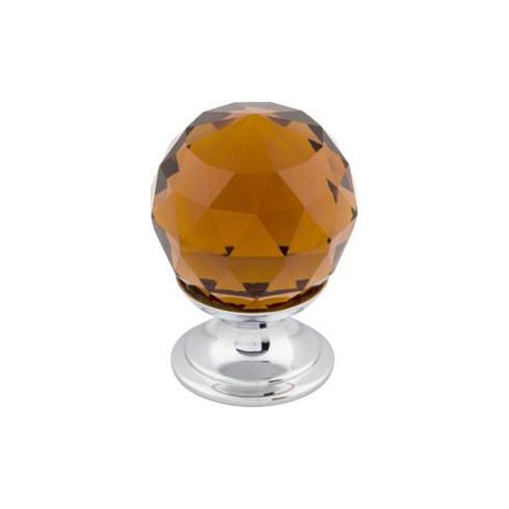 Wine Crystal Knob ( Brass | Polished Chrome - Crystal Collection ) | Manufactured Globally