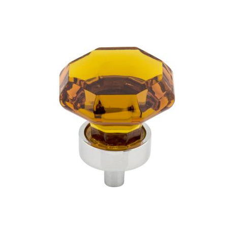 Wine Octagon Crystal Knob ( Brass | Polished Chrome - Crystal Collection ) | Manufactured Globally