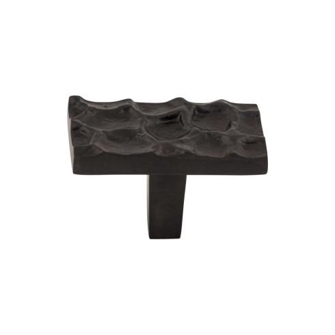 Cobblestone Rectangle Knob ( Brass | Coal Black - Cobblestone Collection ) | Manufactured Globally