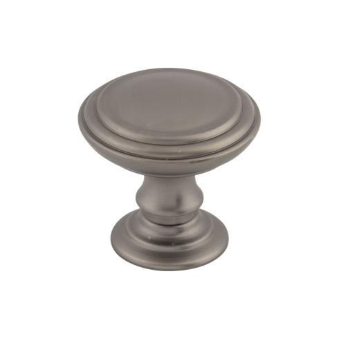 Reeded Knob ( Zinc Alloy | Ash Gray - Chareau Collection ) | Manufactured Globally