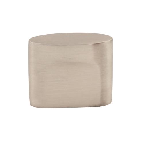 Oval Slot Knob Small ( Zinc Alloy | Brushed Satin Nickel - Sanctuary Collection ) | Manufactured Globally