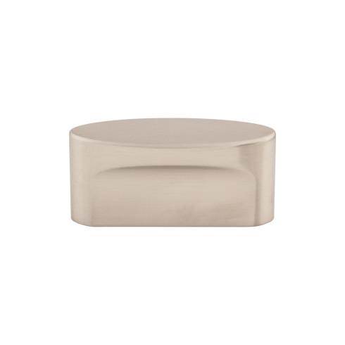 Oval Slot Knob Medium ( Zinc Alloy | Brushed Satin Nickel - Sanctuary Collection ) | Manufactured Globally