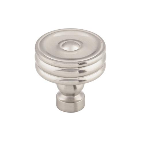 Brixton Ridged Knob ( Zinc Alloy | Brushed Satin Nickel - Devon Collection ) | Manufactured Globally