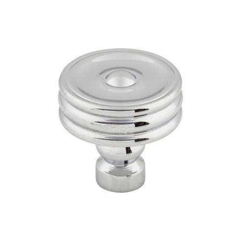 Brixton Ridged Knob ( Zinc Alloy | Polished Chrome - Devon Collection ) | Manufactured Globally