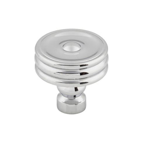 Brixton Ridged Knob ( Zinc Alloy | Polished Chrome - Devon Collection ) | Manufactured Globally