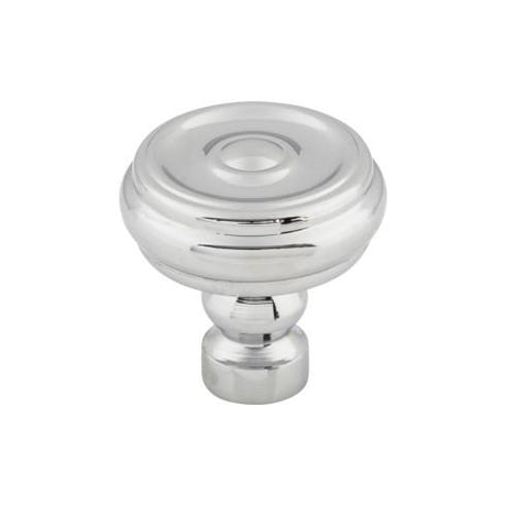 Brixton Button Knob ( Zinc Alloy | Polished Chrome - Devon Collection ) | Manufactured Globally