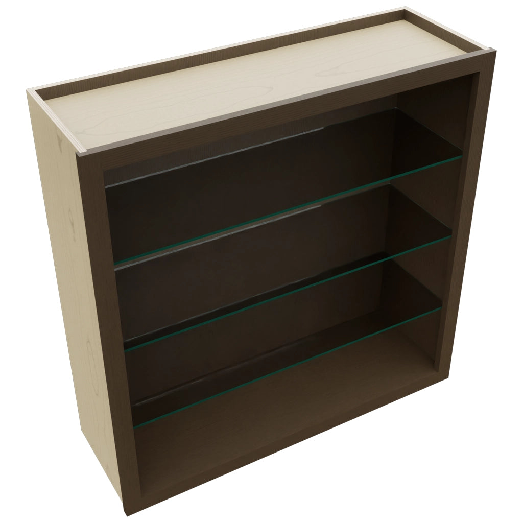 Fabuwood Canyon Oak NDW3636 Wall Standard No Door Cabinet, Top View