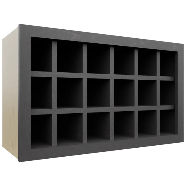 Fabuwood Cobblestone WR3018 Wall Wine Rack, Front View