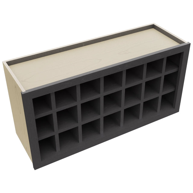 Fabuwood Cobblestone WR3618 Wall Wine Rack, Top View