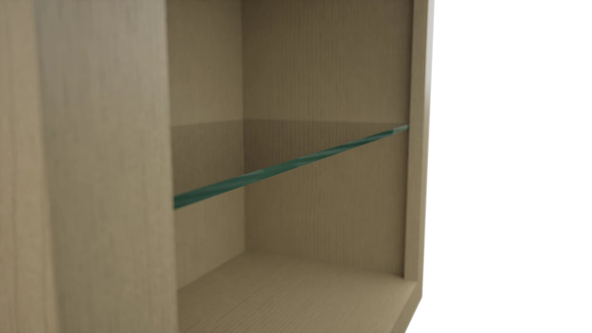 Fabuwood Desert Oak NDW2430 Wall Standard No Door Cabinet, Detail View