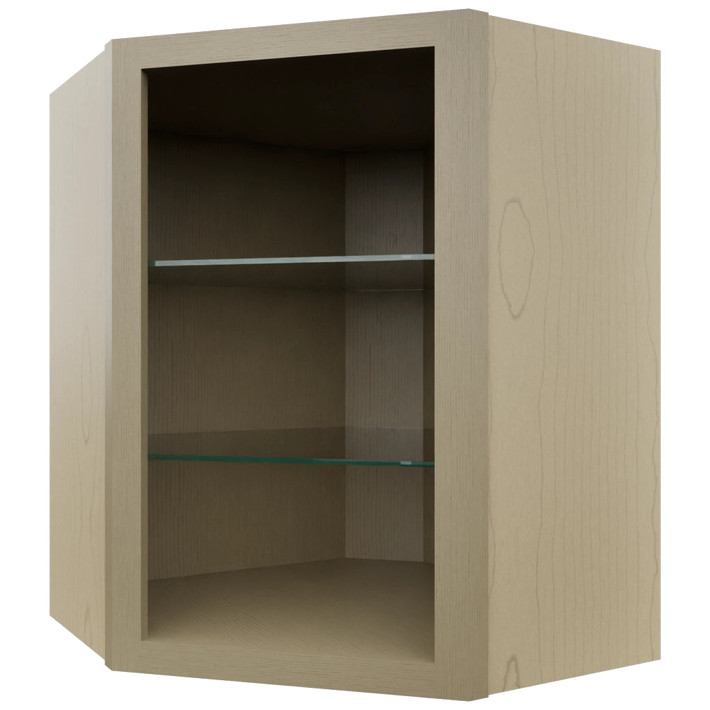 Fabuwood Desert Oak NDWDC2430 Wall Corner Diagonal No Door Cabinet, Front View