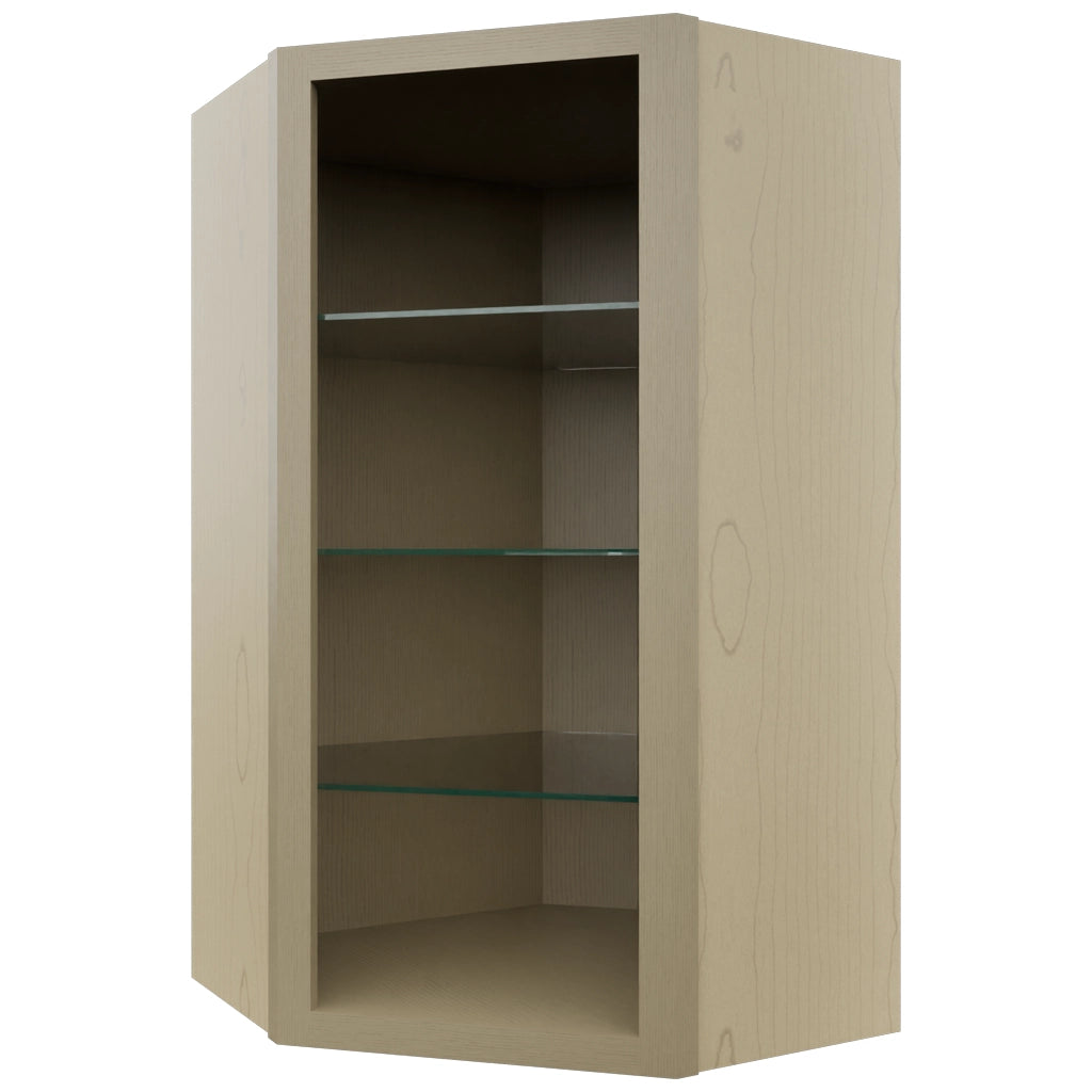 Fabuwood Desert Oak NDWDC2442 Wall Corner Diagonal No Door Cabinet, Front View
