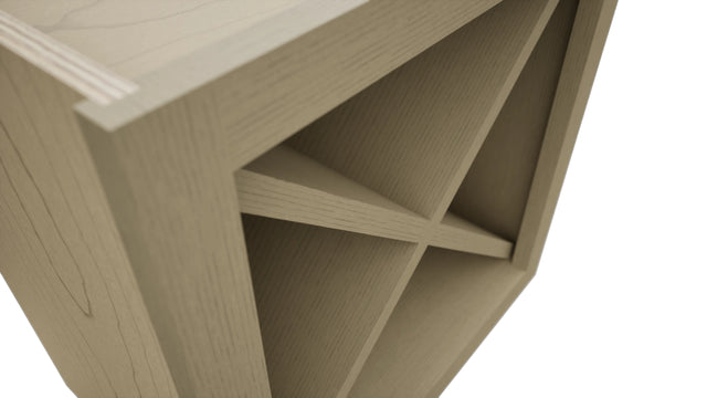 Fabuwood Desert Oak WR18X18 Wall Wine Rack, Detail View