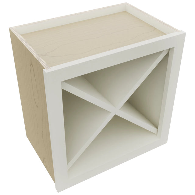Fabuwood Dove WR18X18 Wall Wine Rack, Top View