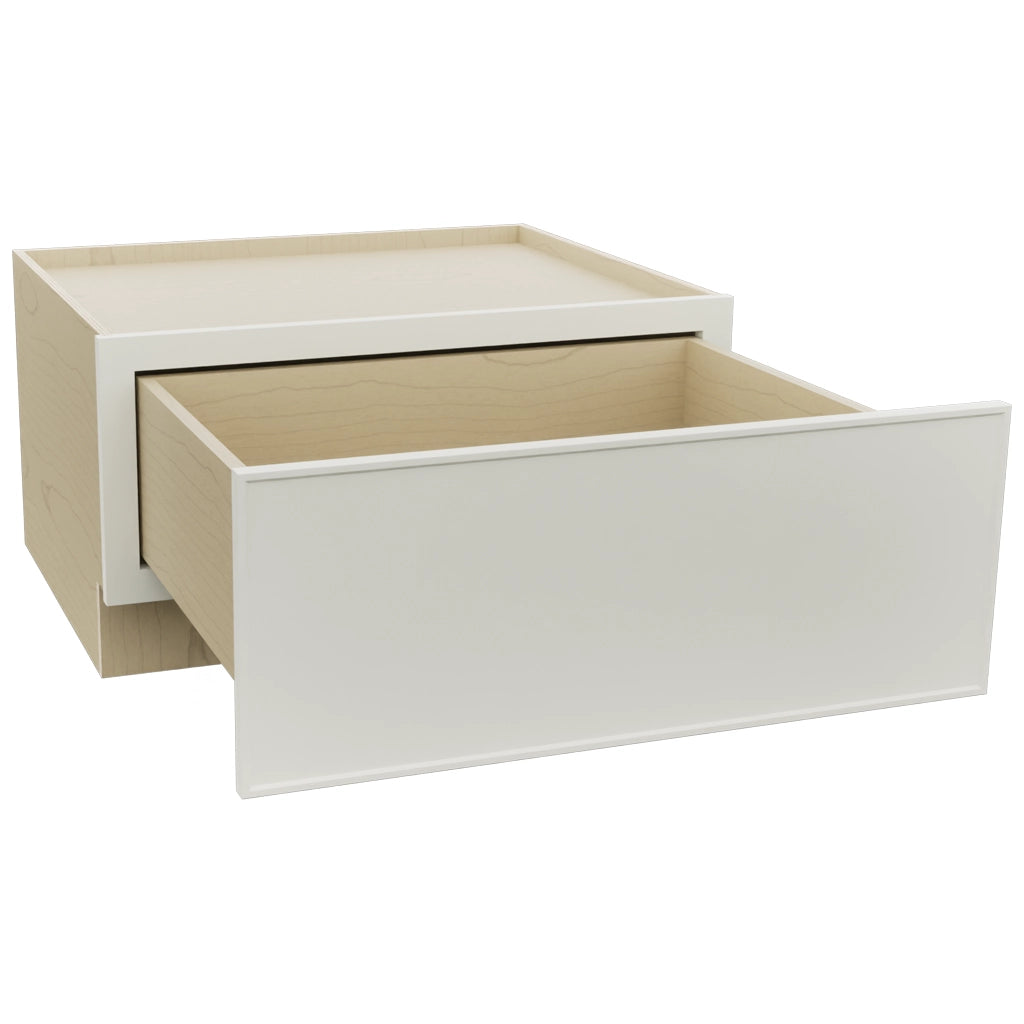Fabuwood Echo Dove DBS30 Base Bench Seat Cabinet, Open View