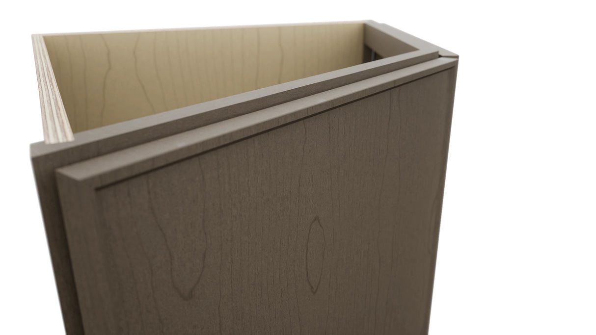 Fabuwood Echo Mocha BRA24 Base Return Angle Cabinet, Detail View