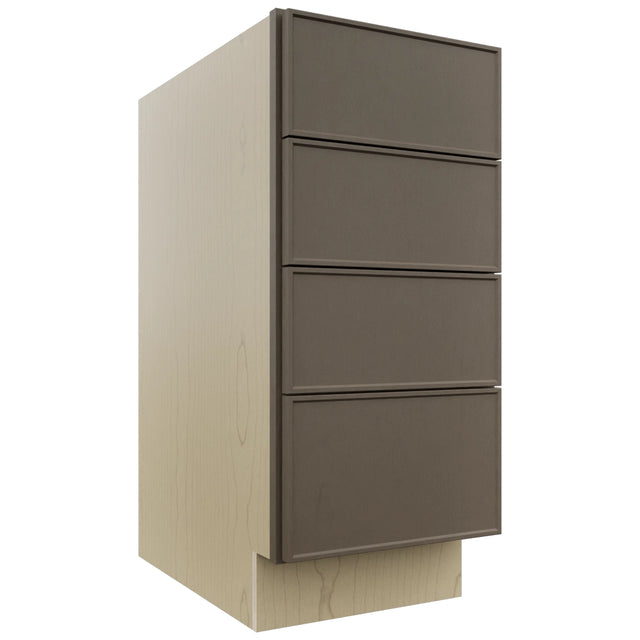 Fabuwood Echo Mocha DB15-4 Base 4 Drawers Cabinet, Front View