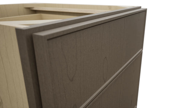 Fabuwood Echo Mocha DB21 Base 3 Drawers Cabinet, Detail View