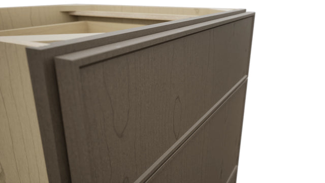 Fabuwood Echo Mocha DB24 Base 3 Drawers Cabinet, Detail View