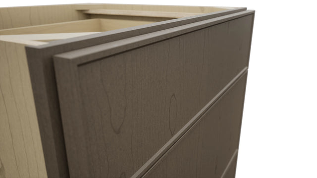 Fabuwood Echo Mocha DB27 Base 3 Drawers Cabinet, Detail View