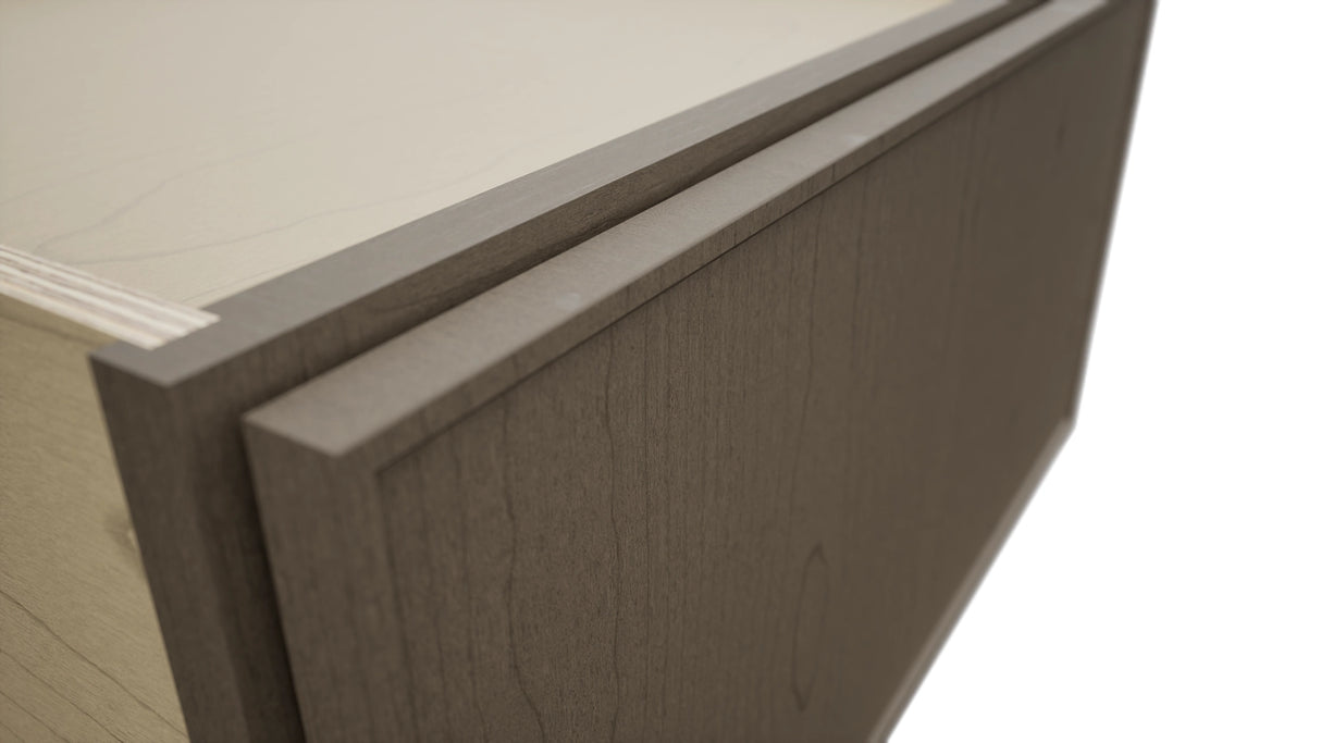 Fabuwood Echo Mocha DBS24 Base Bench Seat Cabinet, Detail View