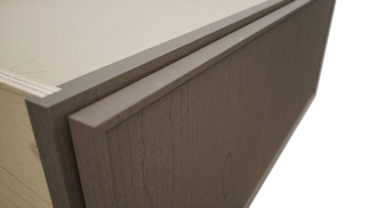 Fabuwood Echo Mocha DBS30 Base Bench Seat Cabinet, Detail View