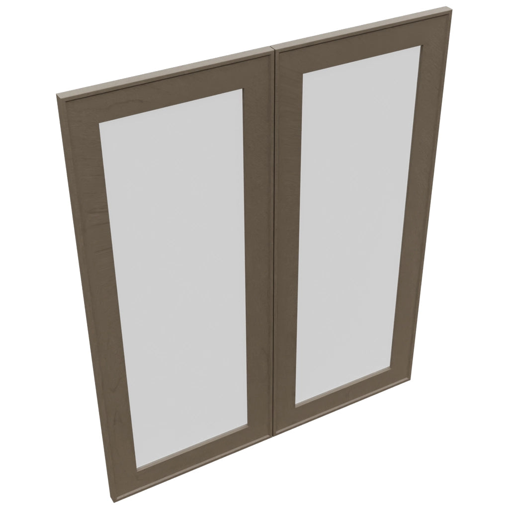 Fabuwood Echo Mocha DS GDW3036 Wall Glass Door, Top View