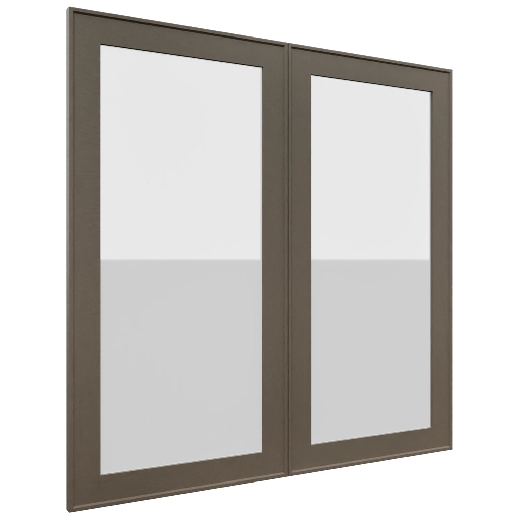 Fabuwood Echo Mocha DS GDW3636 Wall Glass Door, Front View
