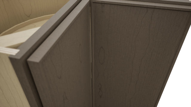 Fabuwood Echo Mocha LSB36 Base Corner Lazy Susan Cabinet, Detail View
