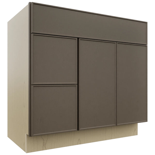 Fabuwood Echo Mocha VSD42 Vanity Combo Cabinet, Front View