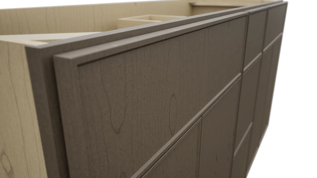 Fabuwood Echo Mocha VSD60DOUBLE Vanity Combo Cabinet, Detail View