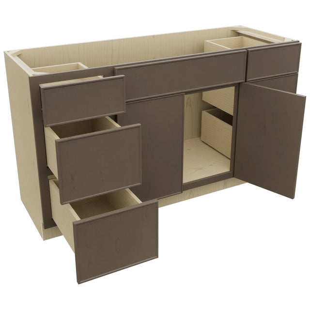 Fabuwood Echo Mocha VSD60SINGLE Vanity Combo Cabinet, Open View